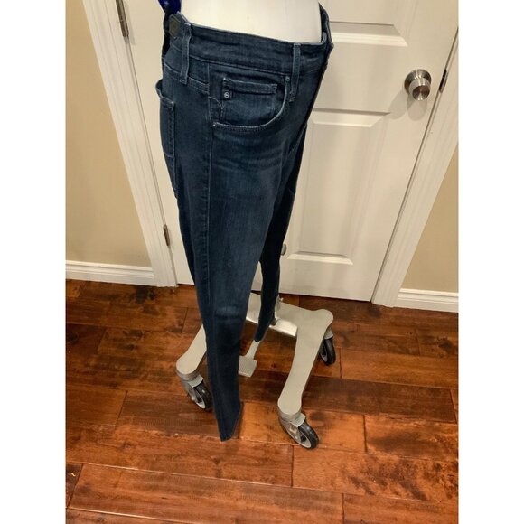 Adriano Goldschmied Dark Wash The Farrah Skinny High-Rise Skinny Blue Jean Sz 30 - Picture 3 of 8